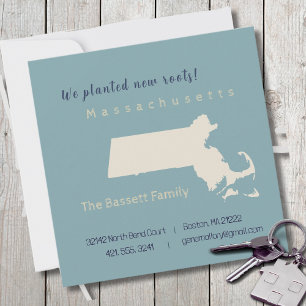 Nouveau Massachusetts Accueil Carte Faire-part de 