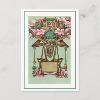 Nouveau May gemini zodiac birthday invitation