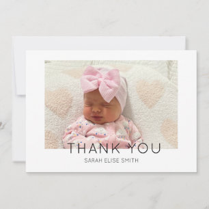 Nouveau Merci bébé moderne Faire-part de naissance
