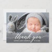 Nouveau Merci de photo de bébé de calligraphie