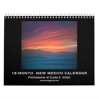 Nouveau-Mexique Calendrier de 15 mois, 2019-2020