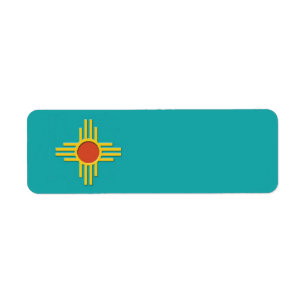 Nouveau Mexique Centennial Turquoise Zia Étiquette
