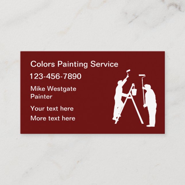 Nouveau modèle de carte professionnelle pour peint (Devant)