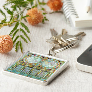 Nouveau Monde -Old-Cartographic-Maps Keychain