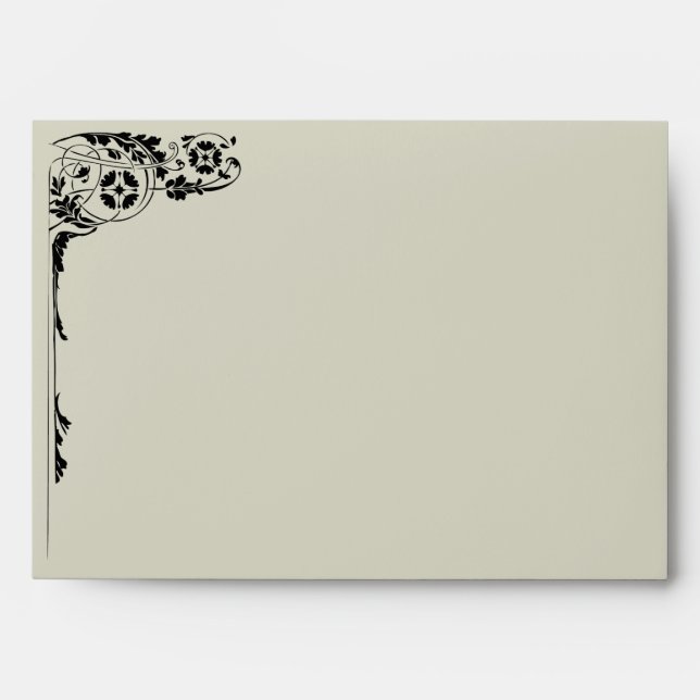 Nouveau Monogram 5x7 Envelope (Front)