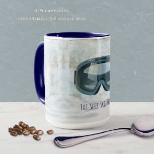 Nouveau Mug de Ski Personalisé New Hampshire   Man