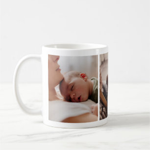 Nouveau-né bébé avec mère Photo Collage Mug