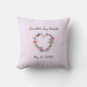 Nouveau-né coussin monogrammé