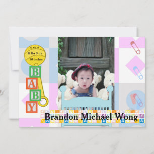 Nouveau-né Naissance Photo Faire-part de grossesse