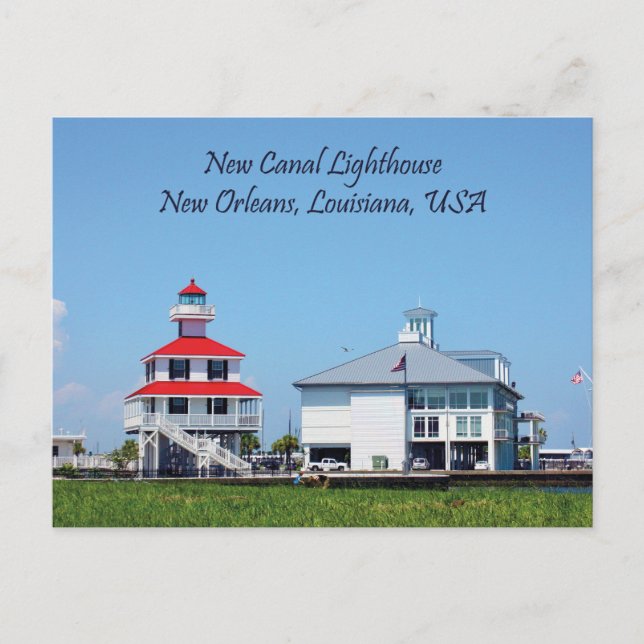 Nouveau phare de Canal Louisiane Carte postale (Devant)