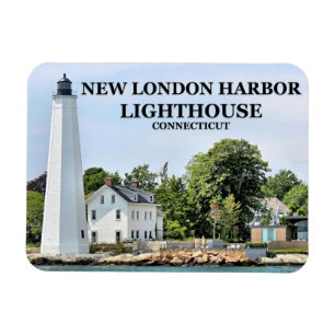 Nouveau phare de London Harbour, CT Photo Magnet