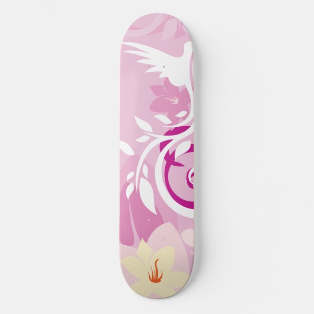Nouveau Pink Graphics Filles 8 ½" Skateboard perso (Recto)