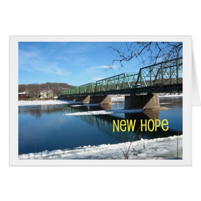 Nouveau pont de Lambertville d'espoir en hiver (Devant horizontal)