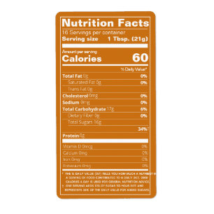 Nouveau produit ambré de la valeur nutritive du mi