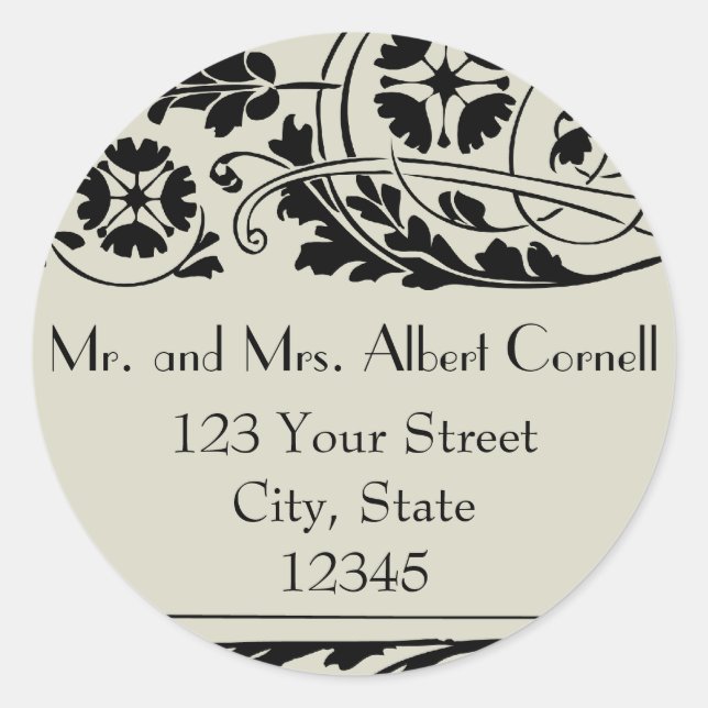 Nouveau Return Address Envelope Seal (Front)