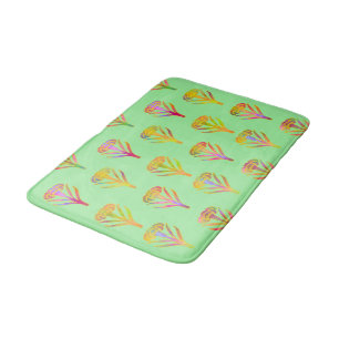 Nouveau Riche Blooms Lime Bath Mat