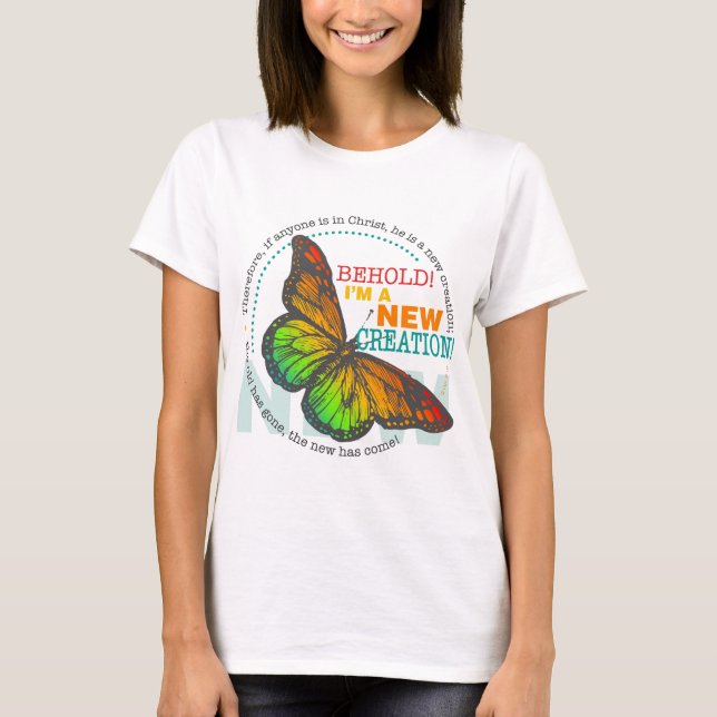 Nouveau T-shirt de papillon de création (Devant)