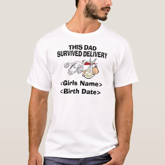 Nouveau T-shirt personnalisé de bébé de papa (Devant)