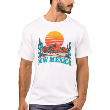 Nouveau T-Shirt Rétro du Désert du Nouveau-Mexique