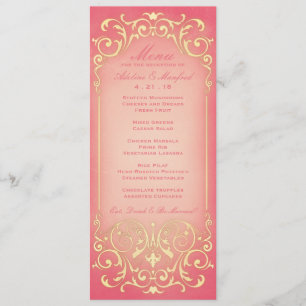 Nouveau Victorian : Raspberry & Gold Menu Mariage