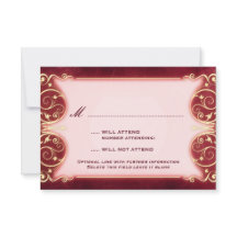 Nouveau Victorian: Red & Gold RSVP