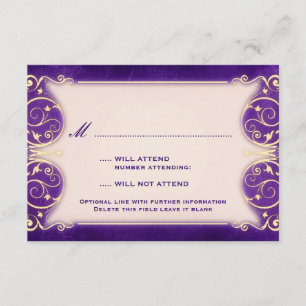 Nouveau Victorien : Or Vintage et violet RSVP
