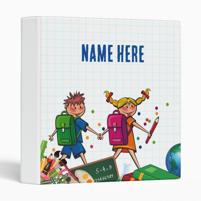 NOUVEAUTÉ ! Classeur - Custom - 1" - Back to Schoo (Devant/Côté)