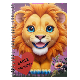 NOUVEAUTÉ ! Couverture Carnet Lion Cub souriante