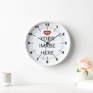 NOUVEAUTÉ ! Horloge - Cadre blanc rond de 10 pouce