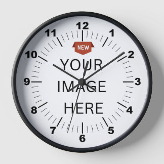 NOUVEAUTÉ ! Horloge murale, cadre rond en bois noi