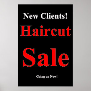 Nouveaux clients Haircut Vente Beauté Salon Poster