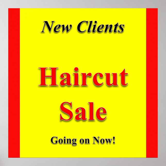 Nouveaux clients Haircut Vente Poster Matte (Devant)