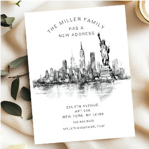 Nouveaux débuts NYC Skyline Moving Faire-part