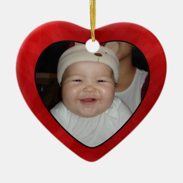 Nouveaux étiquette et ornement de cadeau de photo (Devant)