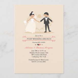 Nouveaux M. et Mme Post Wedding Brunch Invitation