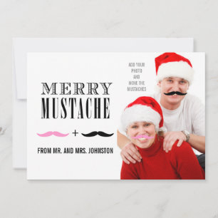 Nouveaux mariés de carte photo de moustache de