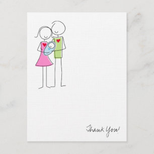 Nouveaux parents avec un bébé garçon - Carte de re