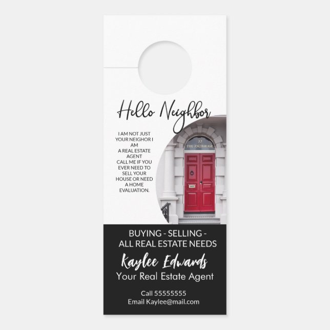 Nouvel affichette de porte de l'agent immobilier (Devant)