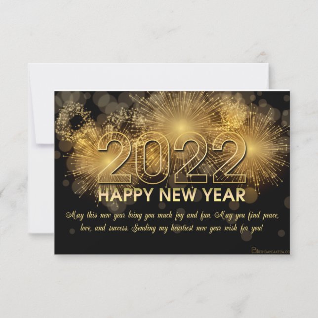Nouvel An 2022 Cartes de voeux Fireworks (Devant)