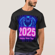 Nouvel An 2025 t-shirt conceptions Cyberpunk Thème