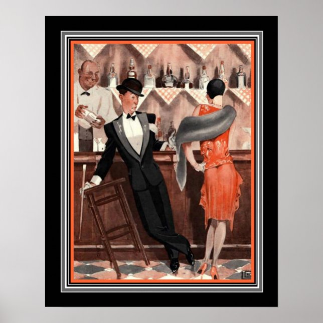 "Nouvel An" Art Déco Imprimer par George Leonnec (Devant)