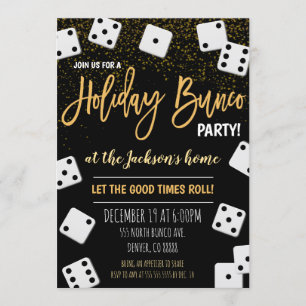 Nouvel An Bunco Party Invitation
