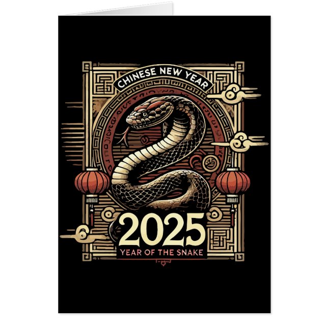 Nouvel An chinois 2025 Année du serpent Année luna (Devant)