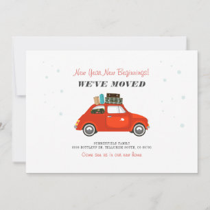 Nouvel an Début Déménagement Faire-part d'adresse