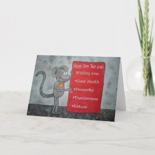 Nouvel An lunaire chinois Année de la carte de rat