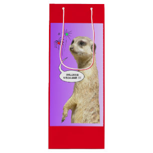 Nouvel An Néerlandais Meerkat RED Vin Sac