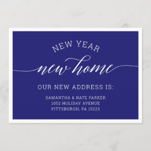 Nouvel An  Nouveau Faire-part Home Blue Moving