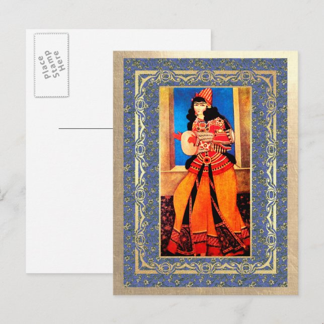 Nouvel An persan. Cartes postales Nowruz Mubarak (Devant / Derrière)