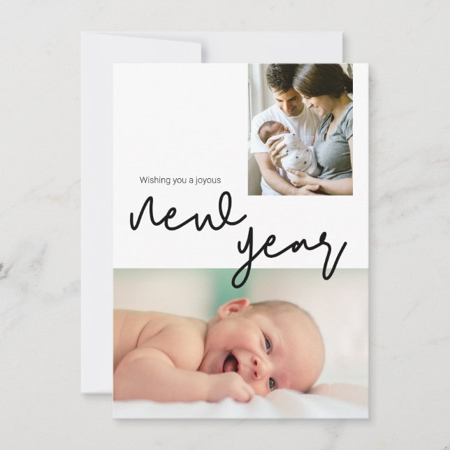 Nouvel An Photo Faire-part de naissance (Devant)