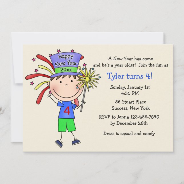 Nouvel An pour mineurs / Invitation à une fête d'a (Devant)